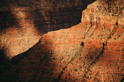 Shadow of rock formation on landscape