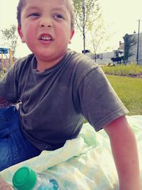 Portrait of cute boy