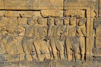 Text on stone wall of temple