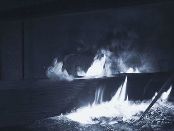 Close-up of waterfall