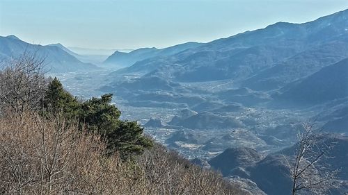 Scenic view of mountains