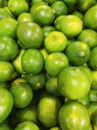 Full frame shot of lemons in market