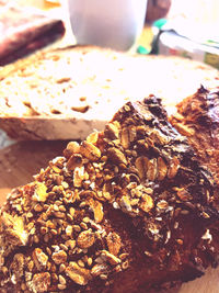 Close-up of dessert on table