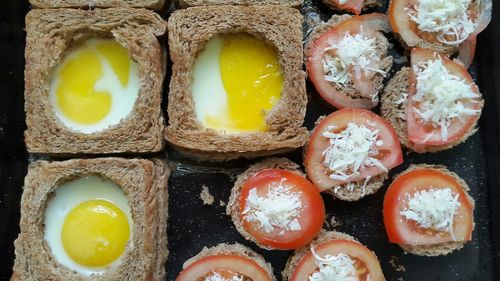 Close-up of food eggs nest