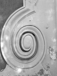 Directly above shot of spiral staircase