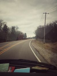 Car on road against sky