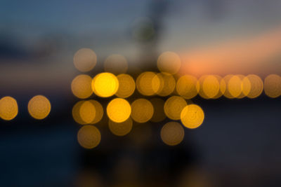 Defocused lights at night