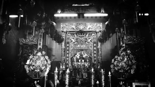 Illuminated built structure at night