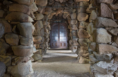 Stone wall of old building