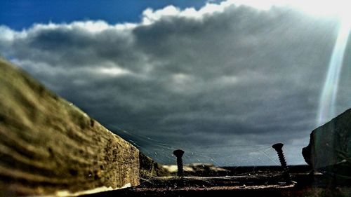 Low angle view of houses against sky