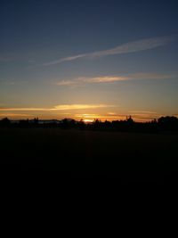 Silhouette of landscape at sunset