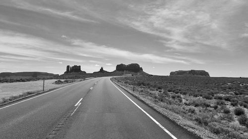 Road against sky