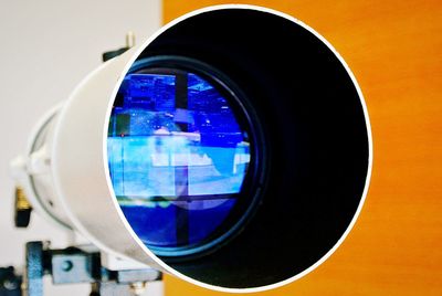 Reflection of car on mirror