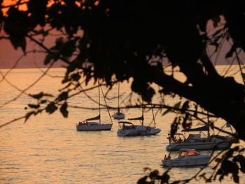 Boats in river