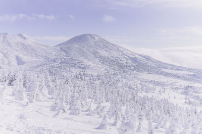 Snow covered mountain against sky