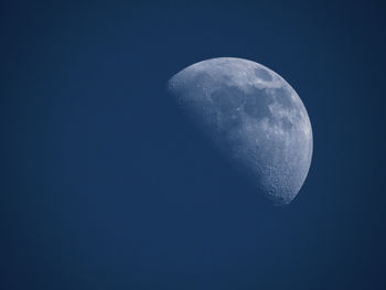 Low angle view of moon in sky