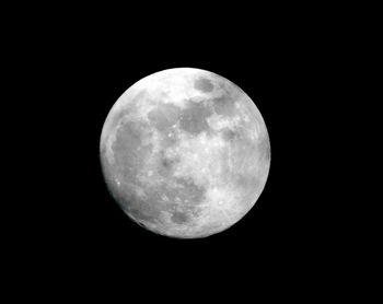 Scenic view of full moon against clear sky at night