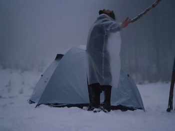 Tent on snow