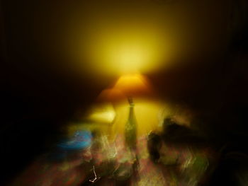 Defocused lights at night
