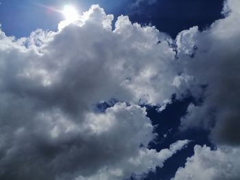 Low angle view of clouds in sky