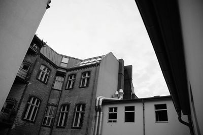 Low angle view of buildings against sky