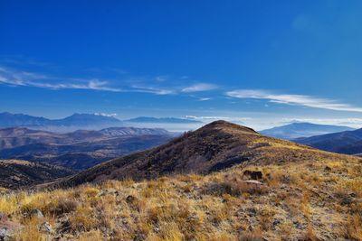 Views of wasatch front rocky mountains oquirrh mountains yellow fork rose canyon in salt lake utah