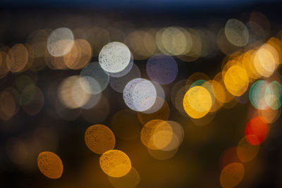 Defocused image of lights