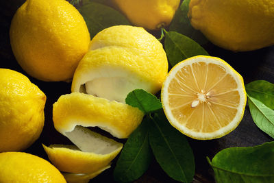 High angle view of fruits