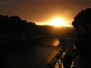 Sunset over river