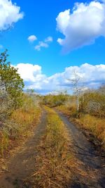Road amidst landscape against sky