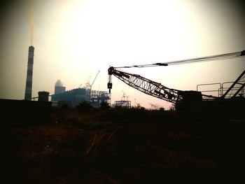 Cranes at construction site