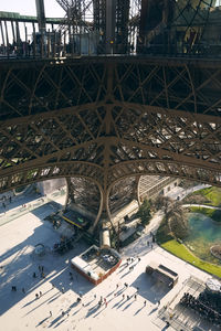 High angle view of bridge