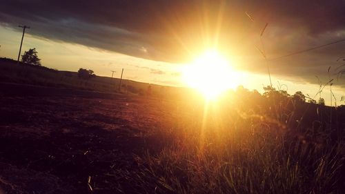 Scenic view of sunset against sky