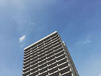 Low angle view of modern building against sky