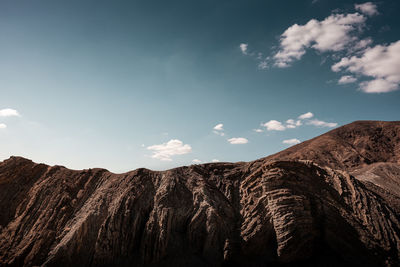 Low angle view of mountain against sky