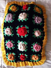 Close-up of multi colored candies on table