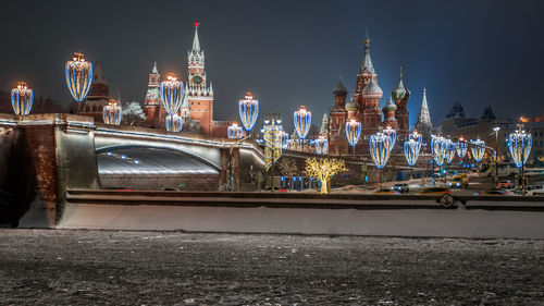Moscow. night city and christmas illumination. 