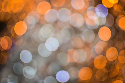 Defocused image of illuminated lights