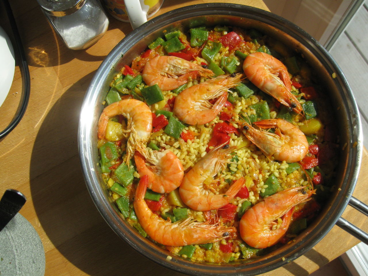 Homemade paella