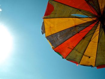 Low angle view of kite flying in sky