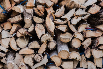 Full frame shot of firewood