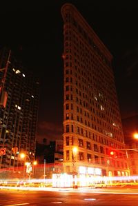 Illuminated city at night