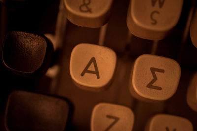 Close up of keyboard