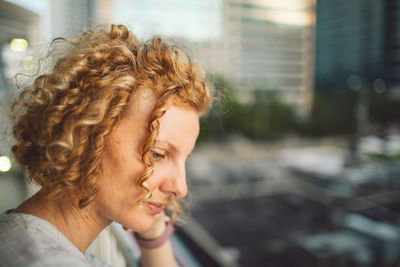 Close-up of young woman