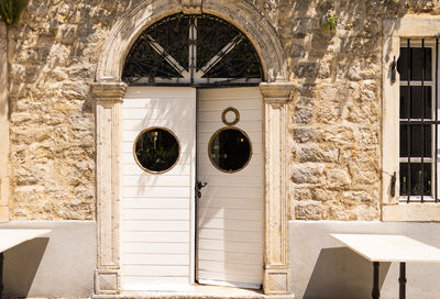Entrance of historic building