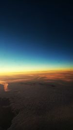 Scenic view of dramatic sky during sunset
