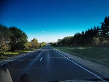 Country road along landscape