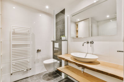 Interior of modern bathroom