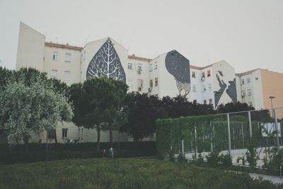 View of building with trees in background