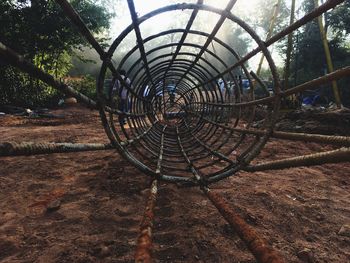 Metal structure against sky